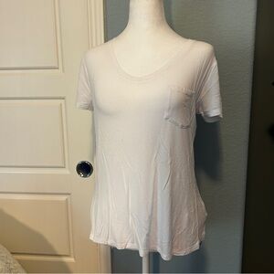 PRANA White Tencel Short Sleeve Tee Women’s Size Small